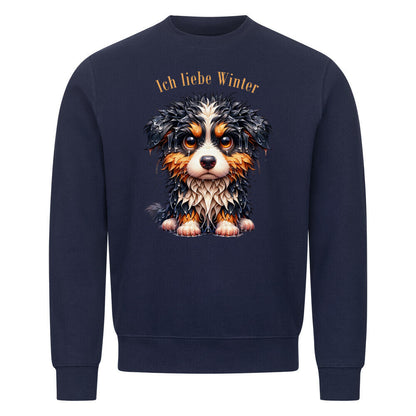 Premium Sweatshirt "Berner Sennenhund - Ich liebe..." Navy Blue – hunde-shirt.de