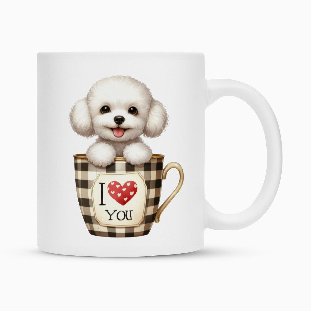 Tasse "Bichon Frisé - I love You" Weiß – hunde-shirt.de