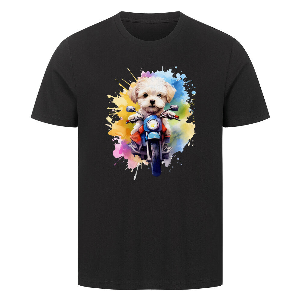 Premium T-Shirt "Bichon Frisé - Fun" Schwarz – hunde-shirt.de