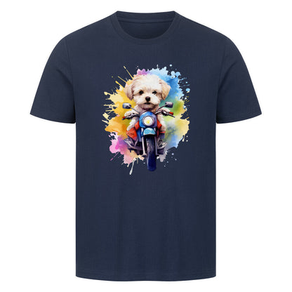 Premium T-Shirt "Bichon Frisé - Fun" French Navy – hunde-shirt.de