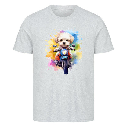 Premium T-Shirt "Bichon Frisé - Fun" Heather Grey – hunde-shirt.de