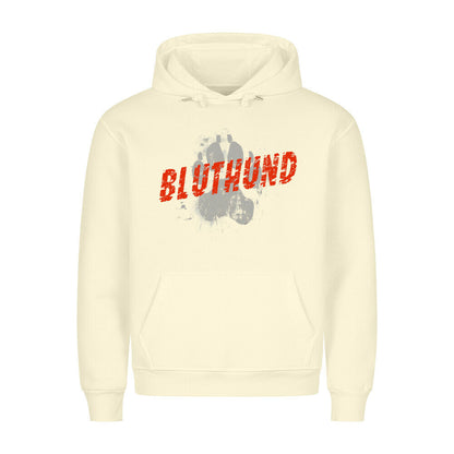 Premium Hoodie "Bluthund - PAW" Beige – hunde-shirt.de