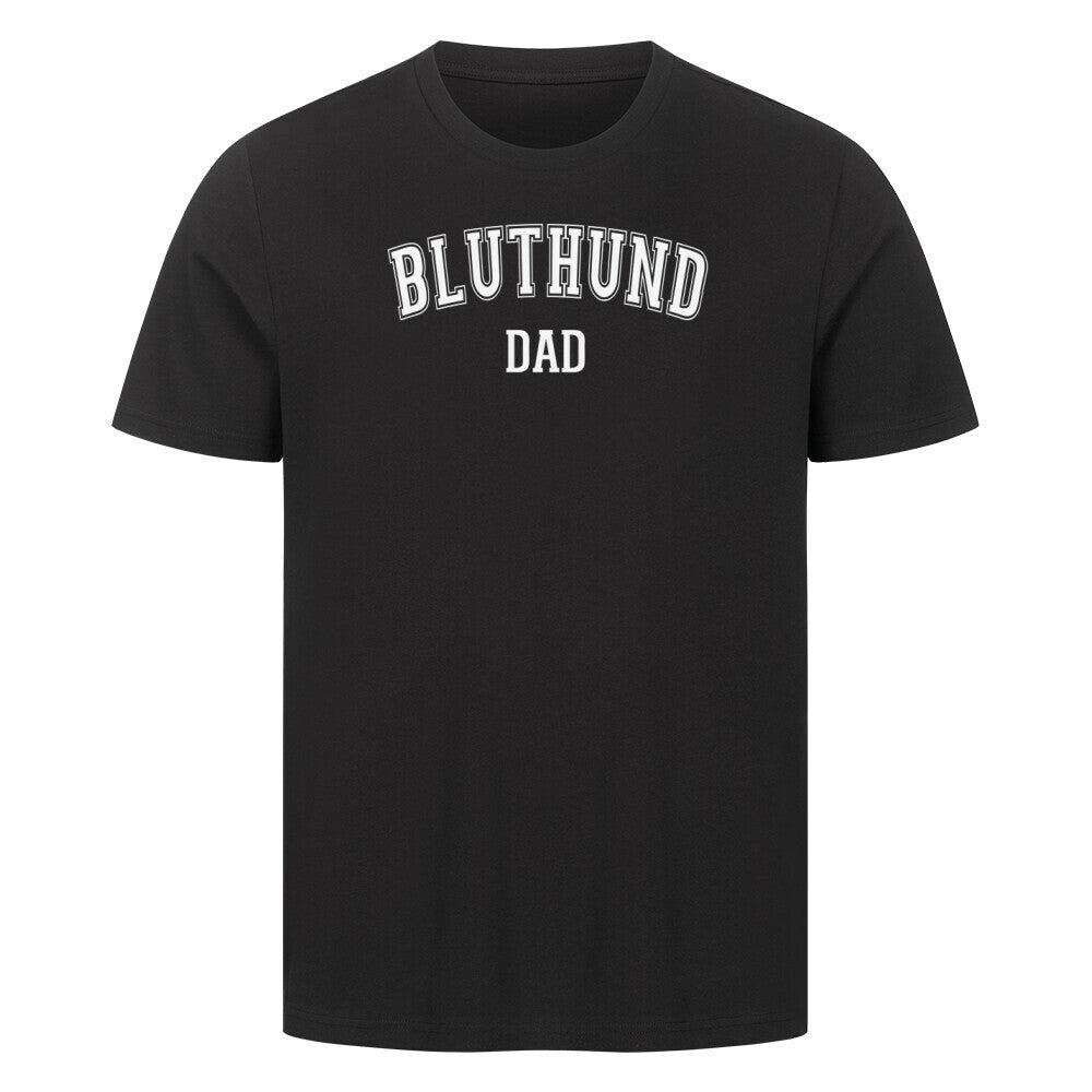 Premium T-Shirt "Bluthund - DAD" Schwarz – hunde-shirt.de