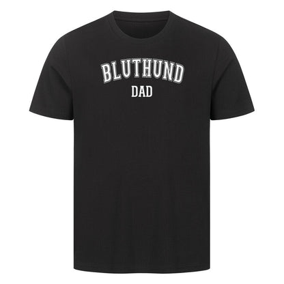 Premium T-Shirt "Bluthund - DAD" Schwarz – hunde-shirt.de