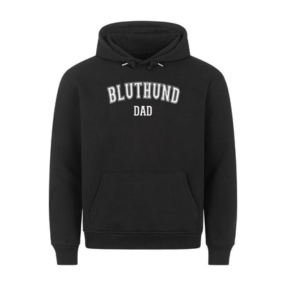 Premium Hoodie "Bluthund - DAD" Schwarz – hunde-shirt.de