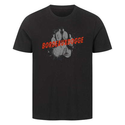 Premium T-Shirt "Bordeauxdogge - PAW" Schwarz – hunde-shirt.de