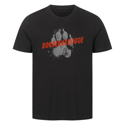 Premium T-Shirt "Bordeauxdogge - PAW" Schwarz – hunde-shirt.de