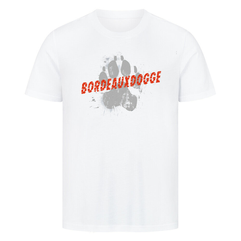 Premium T-Shirt "Bordeauxdogge - PAW" Weiß – hunde-shirt.de