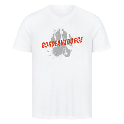 Premium T-Shirt "Bordeauxdogge - PAW" Weiß – hunde-shirt.de