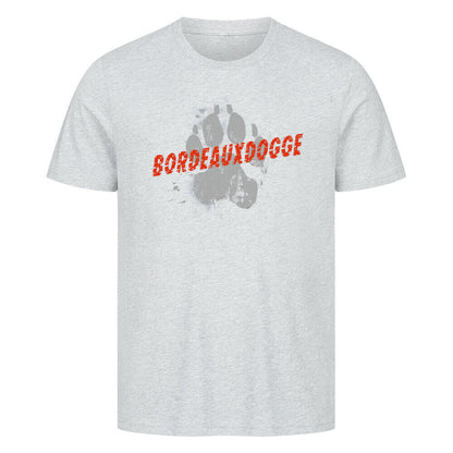 Premium T-Shirt "Bordeauxdogge - PAW" Heather Grey – hunde-shirt.de