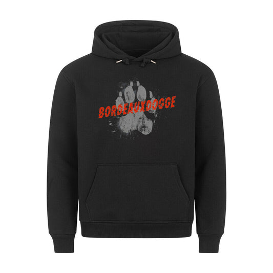 Premium Hoodie "Bordeauxdogge - PAW" Schwarz – hunde-shirt.de