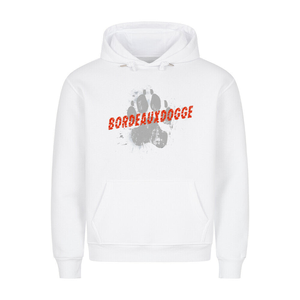 Premium Hoodie "Bordeauxdogge - PAW" Weiß – hunde-shirt.de