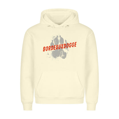 Premium Hoodie "Bordeauxdogge - PAW" Beige – hunde-shirt.de