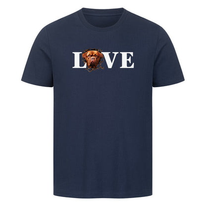 Premium T-Shirt "Bordeauxdogge - LOVE" French Navy – hunde-shirt.de