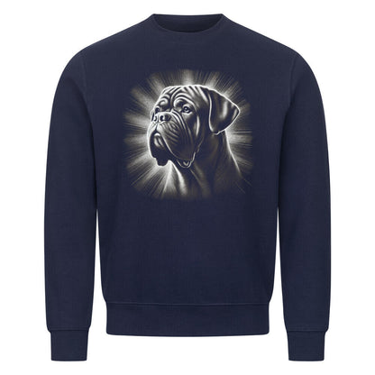 Premium Sweatshirt "Bordeauxdogge - Shine" Navy Blue – hunde-shirt.de