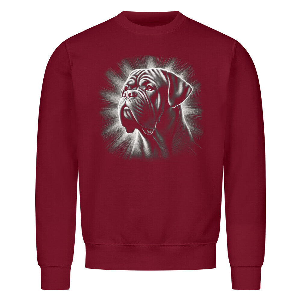Premium Sweatshirt "Bordeauxdogge - Shine" Burgunder – hunde-shirt.de