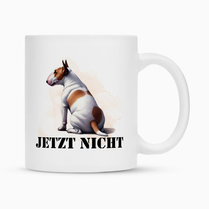 Tasse "Bullterrier ( weiß ) - JETZT NICHT" Weiß – hunde-shirt.de