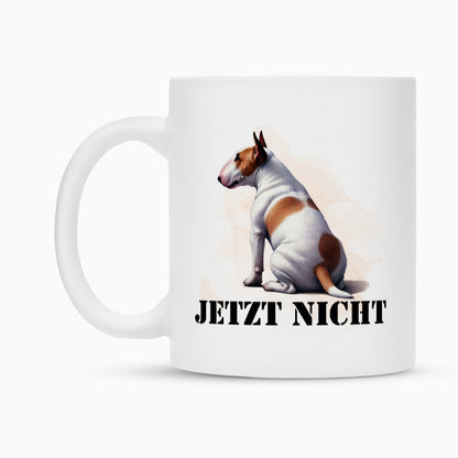 Tasse "Bullterrier ( weiß ) - JETZT NICHT" – hunde-shirt.de