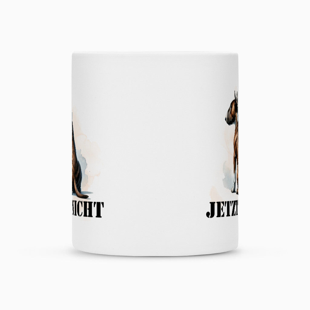 Tasse "Bullterrier ( braun ) - JETZT NICHT" – hunde-shirt.de