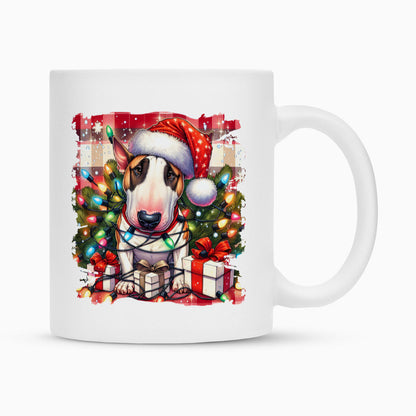 Tasse "Bullterrier - Weihnachten" Weiß – hunde-shirt.de