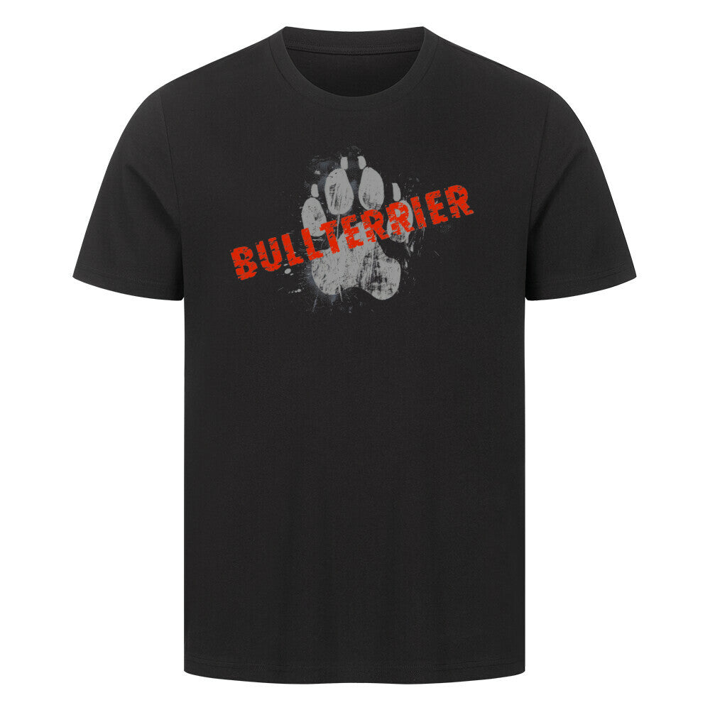 Premium T-Shirt "Bullterrier - PAW" Schwarz – hunde-shirt.de
