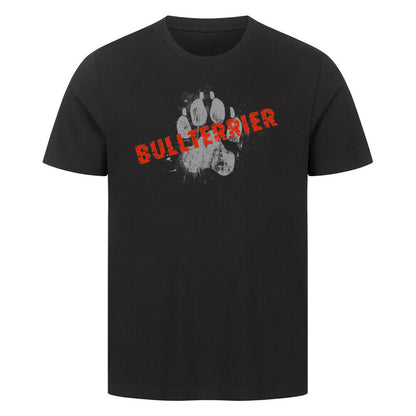 Premium T-Shirt "Bullterrier - PAW" Schwarz – hunde-shirt.de