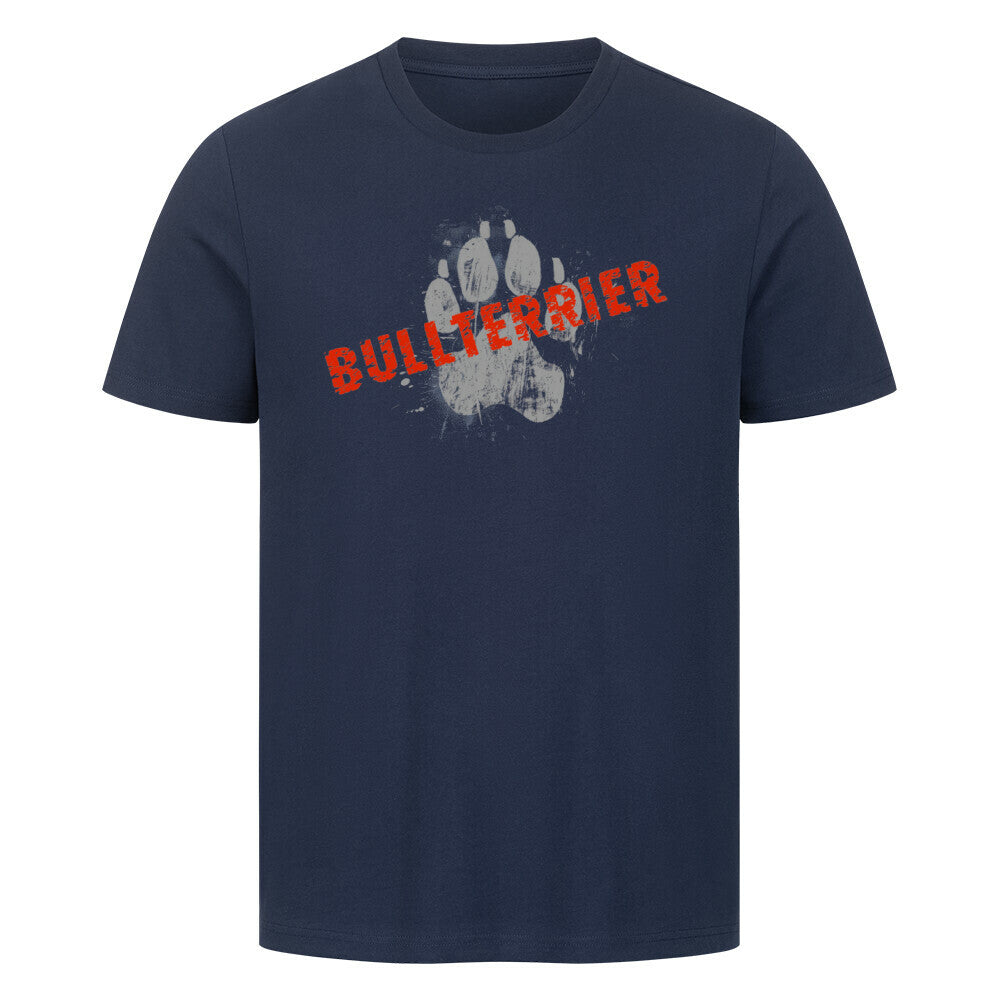 Premium T-Shirt "Bullterrier - PAW" French Navy – hunde-shirt.de