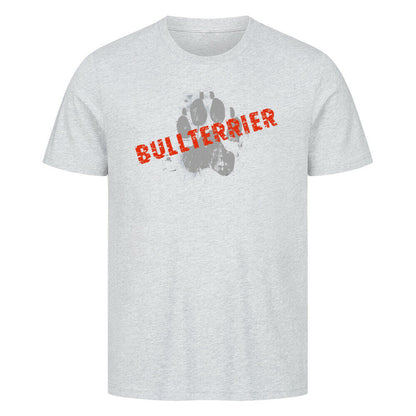 Premium T-Shirt "Bullterrier - PAW" Heather Grey – hunde-shirt.de
