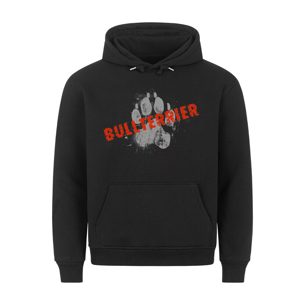 Premium Hoodie "Bullterrier - PAW" Schwarz – hunde-shirt.de