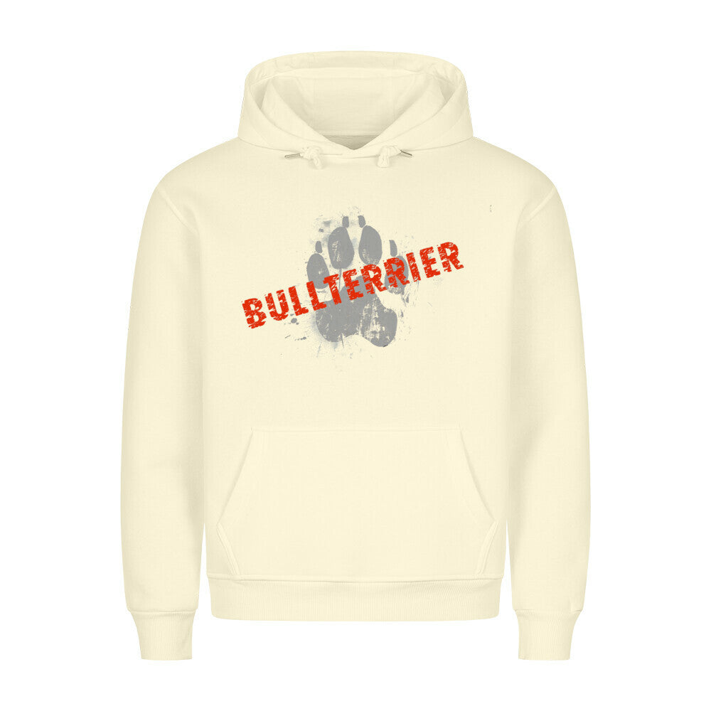 Premium Hoodie "Bullterrier - PAW" Beige – hunde-shirt.de