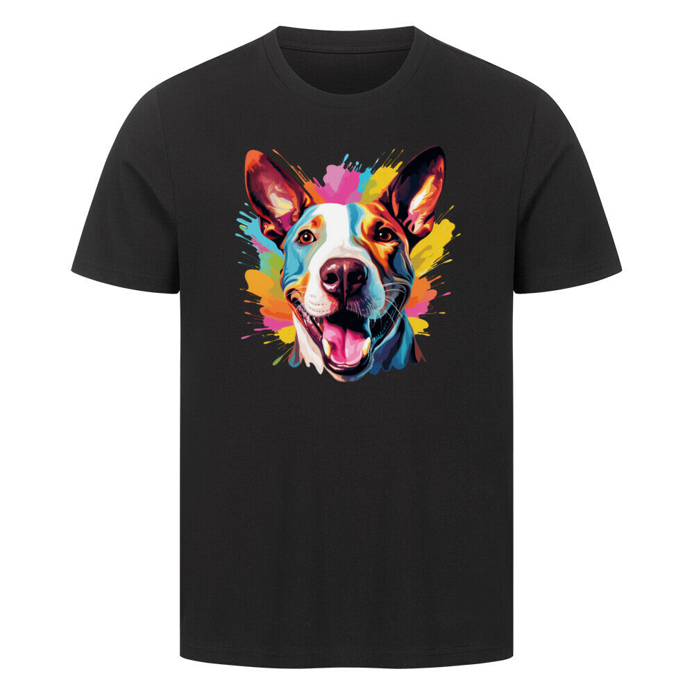 Premium T-Shirt "Bullterrier - Paint" Schwarz – hunde-shirt.de
