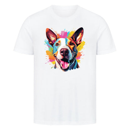Premium T-Shirt "Bullterrier - Paint" Weiß – hunde-shirt.de