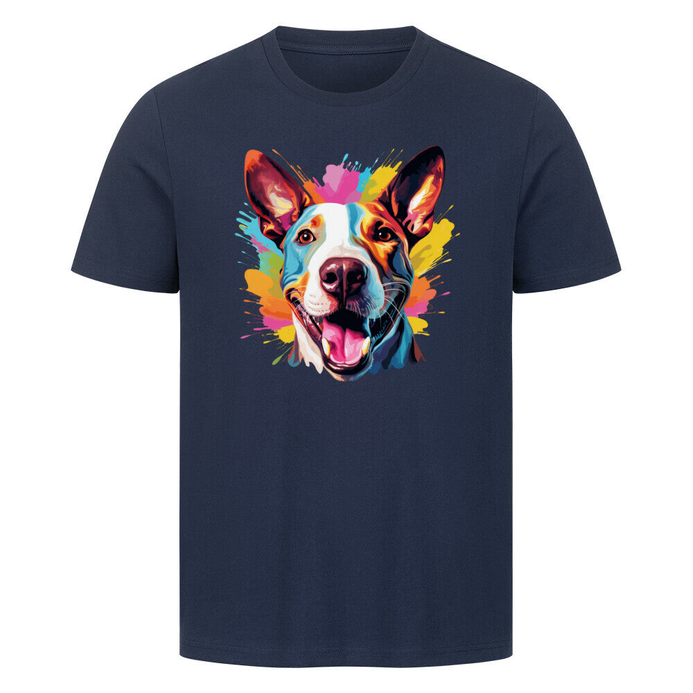 Premium T-Shirt "Bullterrier - Paint" French Navy – hunde-shirt.de