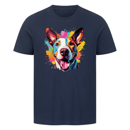 Premium T-Shirt "Bullterrier - Paint" French Navy – hunde-shirt.de