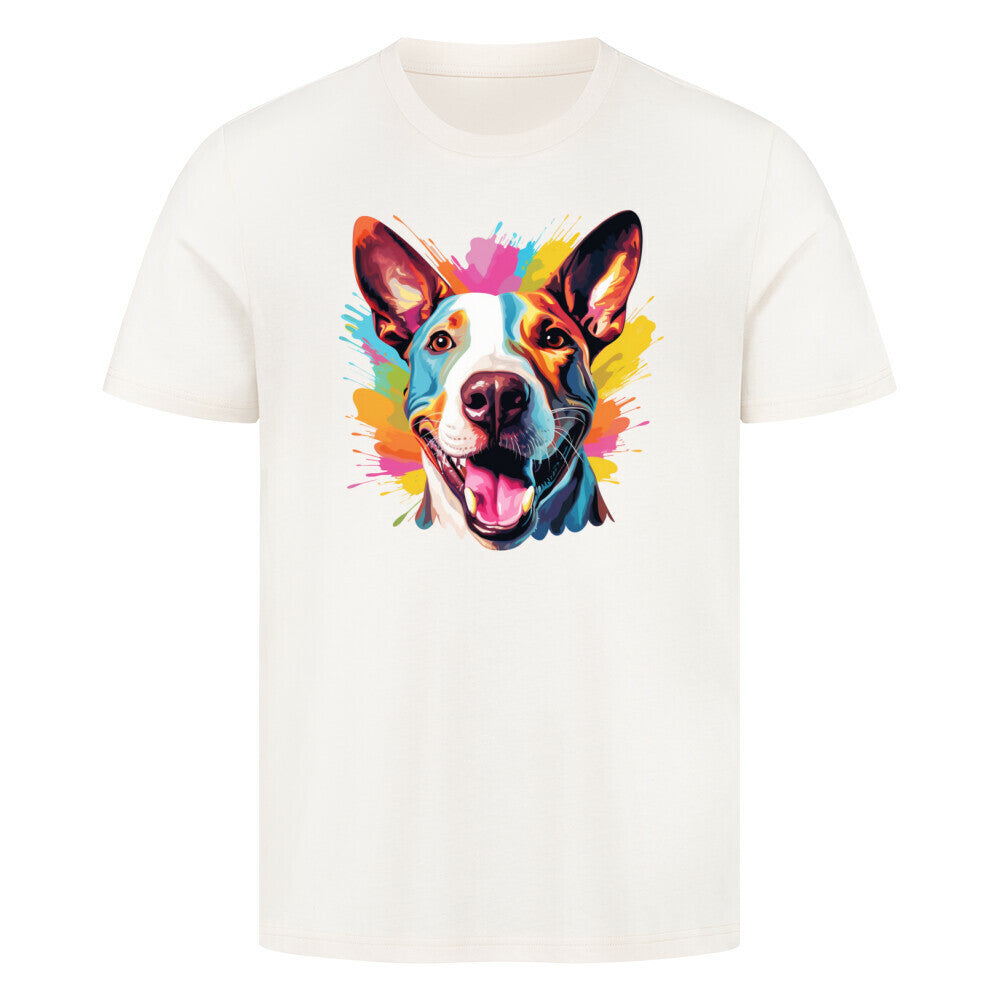 Premium T-Shirt "Bullterrier - Paint" Natural Raw – hunde-shirt.de