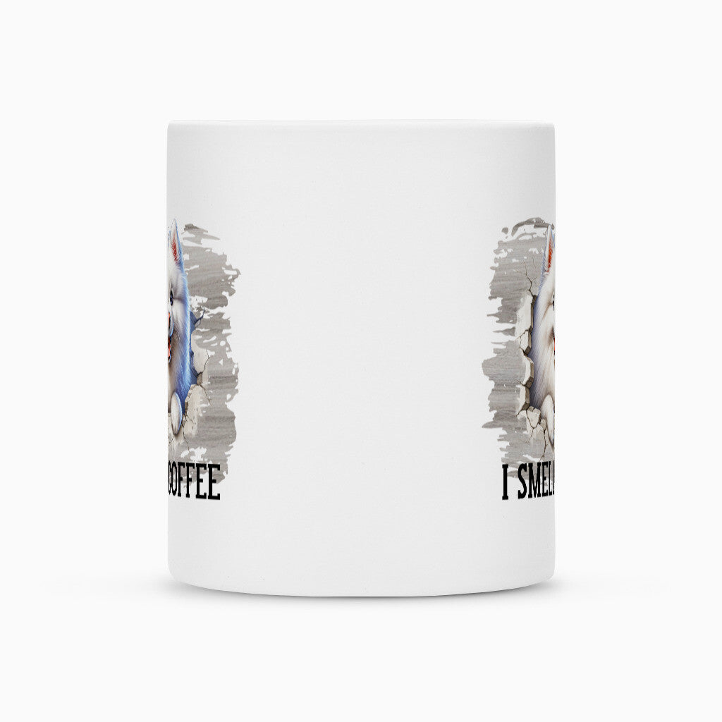 Tasse "American Eskimo - I smell Coffee" – hunde-shirt.de