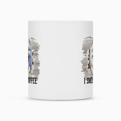 Tasse "American Eskimo - I smell Coffee" – hunde-shirt.de