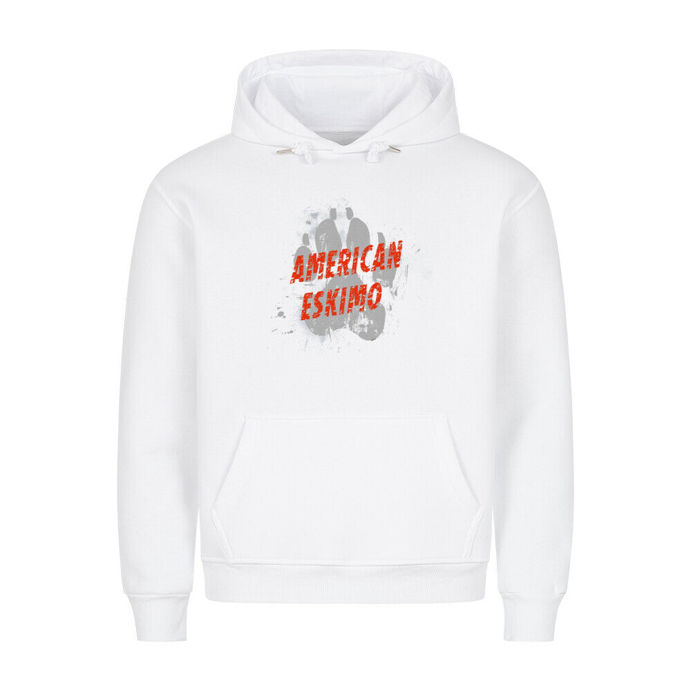 Premium Hoodie "American Eskimo - PAW" Weiß – hunde-shirt.de