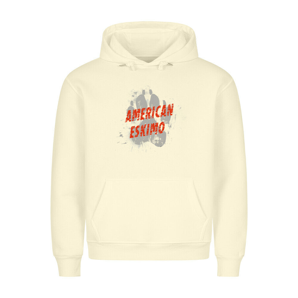 Premium Hoodie "American Eskimo - PAW" Beige – hunde-shirt.de