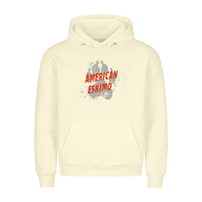 Premium Hoodie "American Eskimo - PAW" Beige – hunde-shirt.de