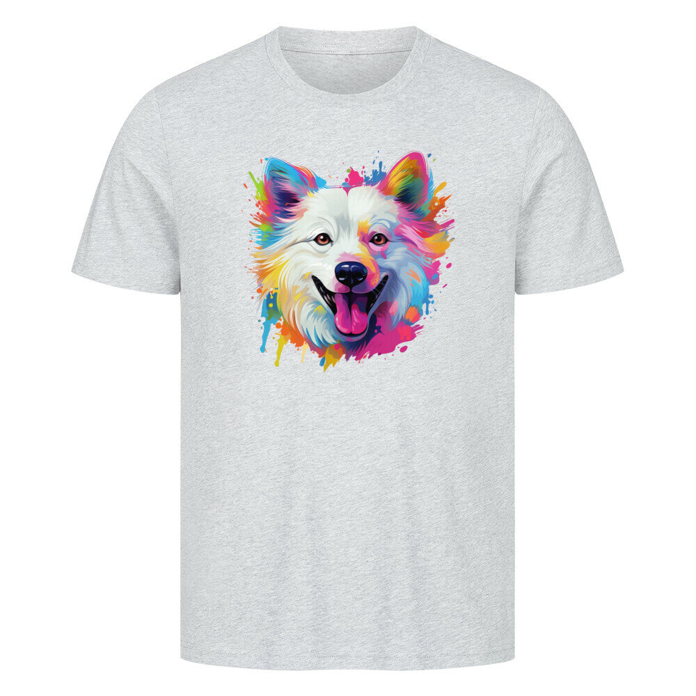 Premium T-Shirt "American Eskimo - Paint" Heather Grey – hunde-shirt.de