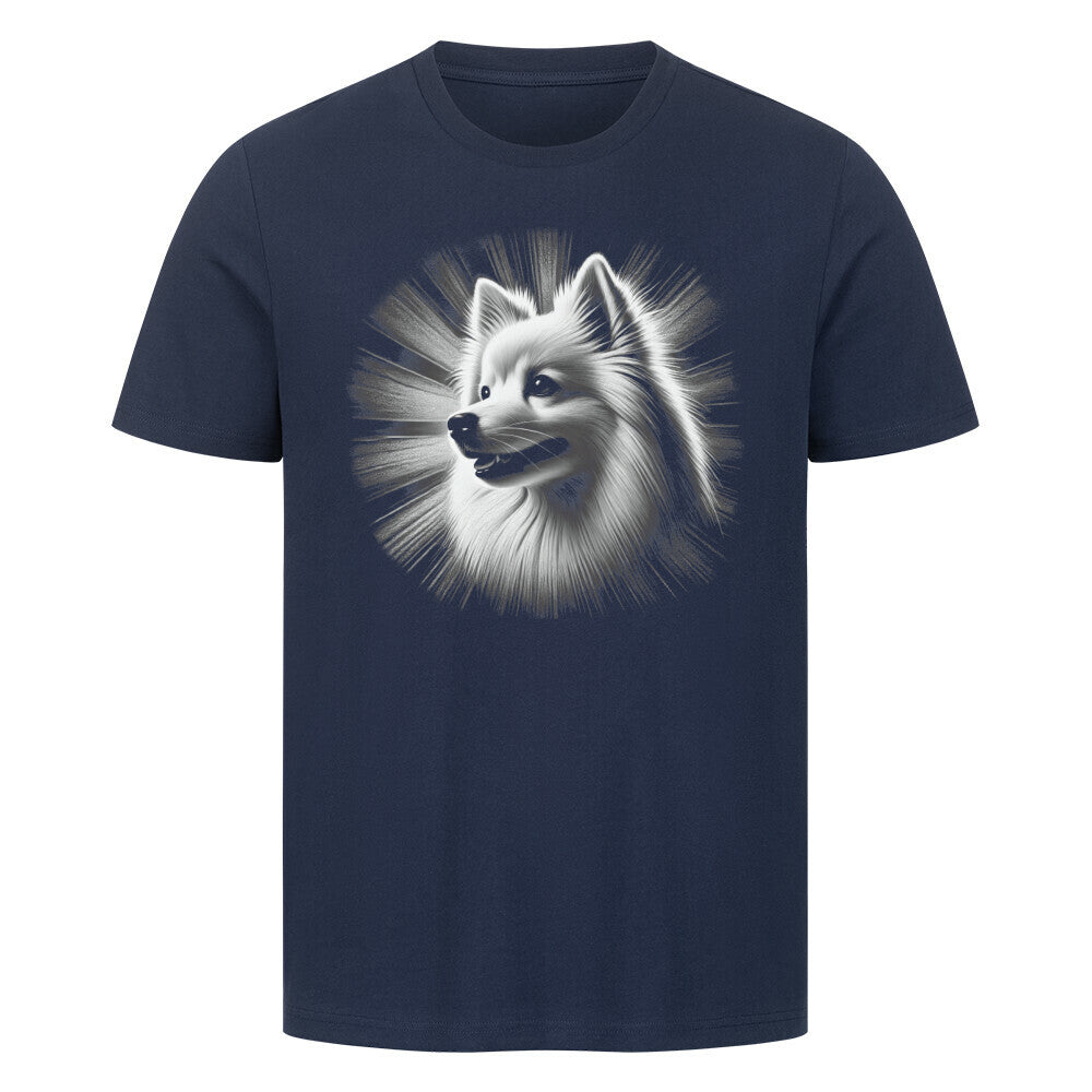Premium T-Shirt "American Eskimo - Bright" French Navy – hunde-shirt.de