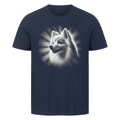 Premium T-Shirt "American Eskimo - Bright" French Navy – hunde-shirt.de