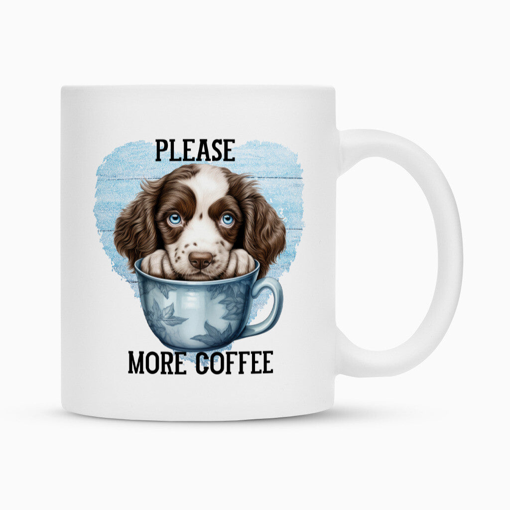Tasse "Springer Spaniel - Please..." Weiß – hunde-shirt.de
