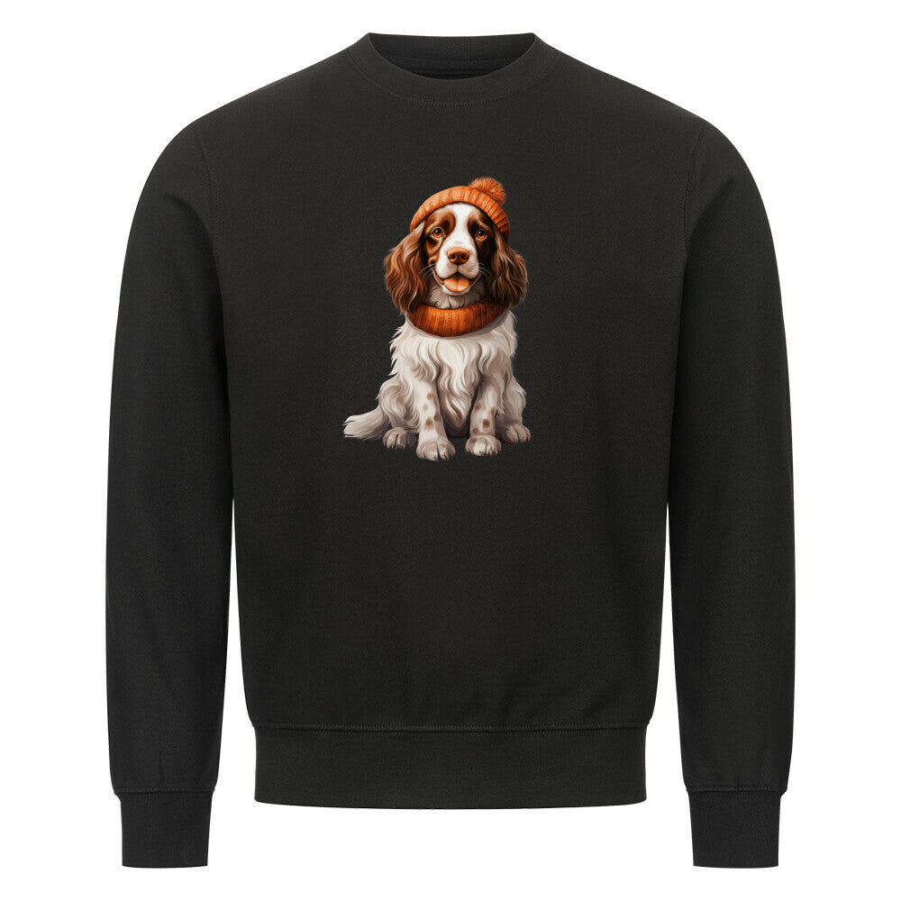 Premium Sweatshirt "Springer Spaniel - Cold" Schwarz – hunde-shirt.de