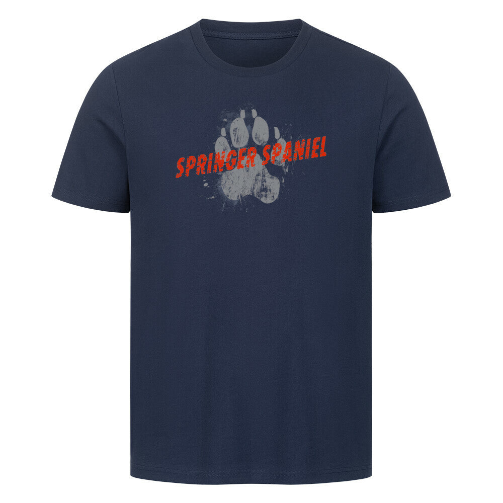 Premium T-Shirt "Springer Spaniel - PAW" French Navy – hunde-shirt.de
