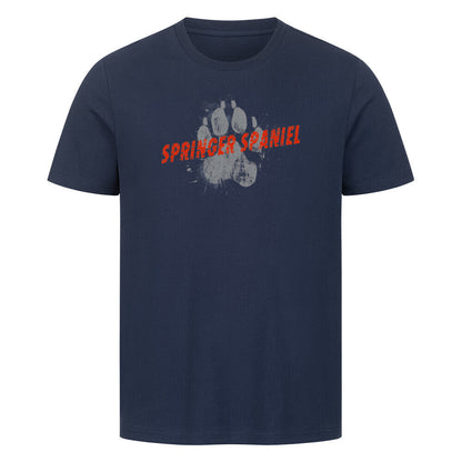 Premium T-Shirt "Springer Spaniel - PAW" French Navy – hunde-shirt.de