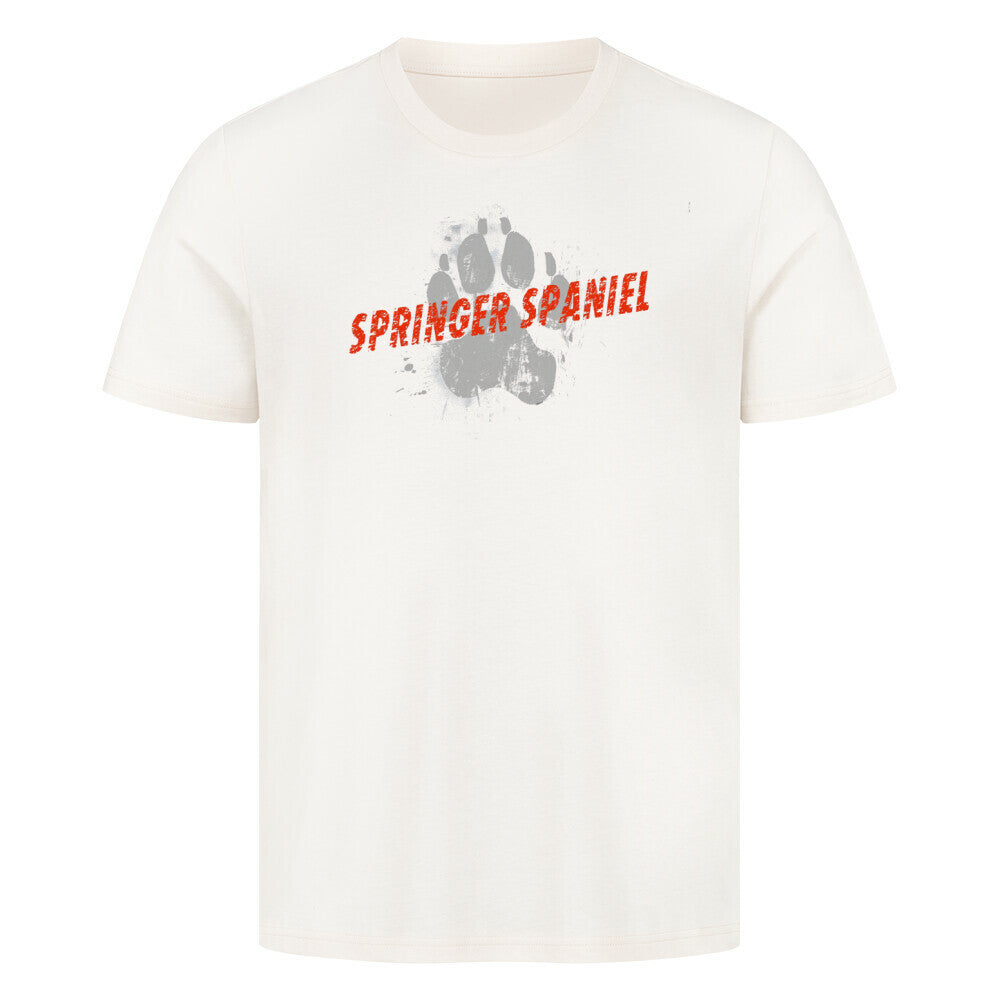 Premium T-Shirt "Springer Spaniel - PAW" Natural Raw – hunde-shirt.de