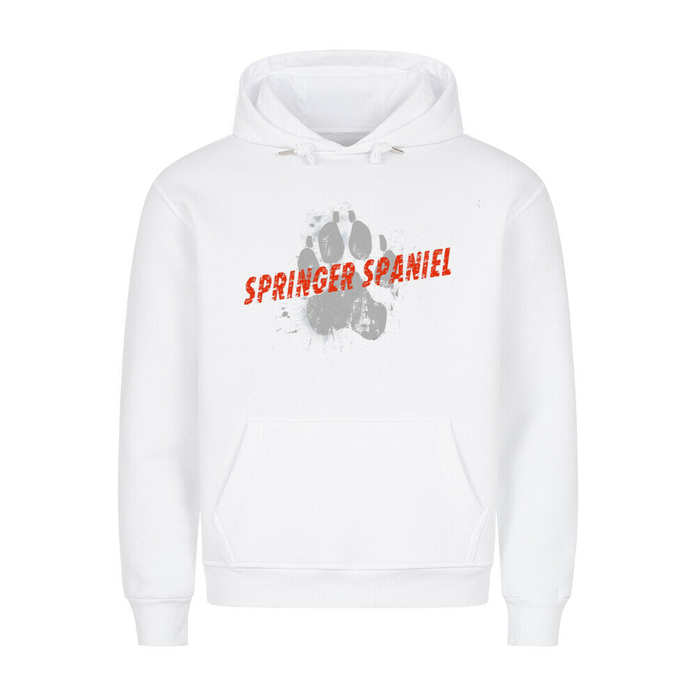 Premium Hoodie "Springer Spaniel - PAW" Weiß – hunde-shirt.de
