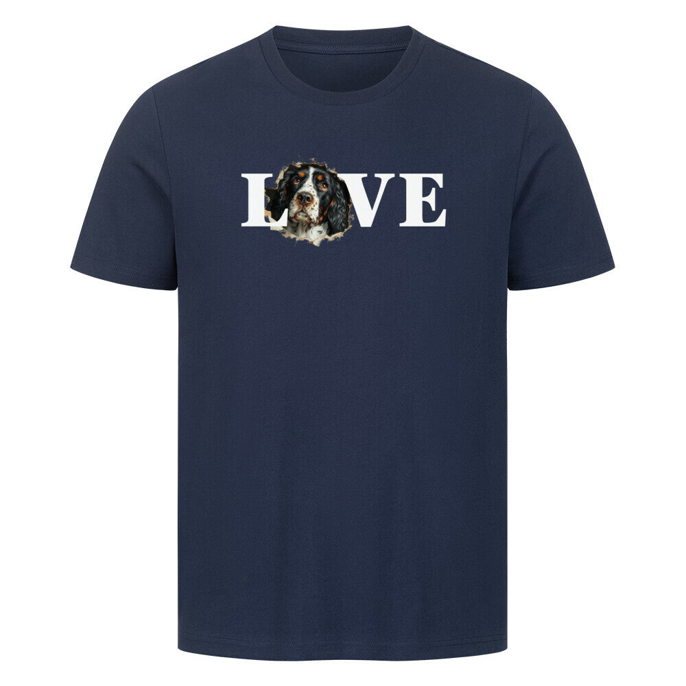 Premium T-Shirt "Springer Spaniel - LOVE" French Navy – hunde-shirt.de
